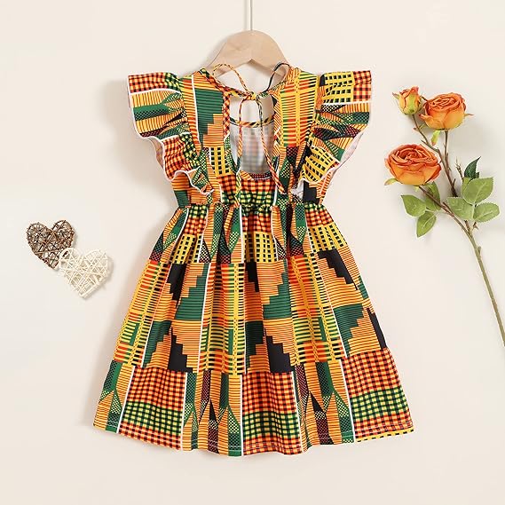African Print Ankara Girls Kente Dress Sleeveless Casual Maxi for Summer Parties, Perfect African Style Baby Girl Dress African Print Ankara Girls Kente Dress Sleeveless Casual Maxi for Summer Parties, Perfect African Style Baby Girl Dress
