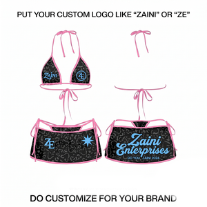 Ensemble de bikini pour femme en polyester 100% de qualité supérieure, rembourrage amovible, antibactérien, respirant, taille haute, décolleté plongeant, détail boutonné - Product Image 1
