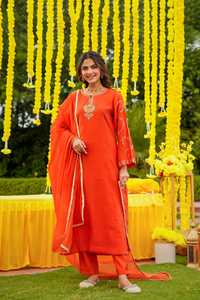 ชุดกางเกง Kurti สำหรับผู้หญิงชุดสำหรับงานแต่งงานแบบชาติพันธุ์ดั้งเดิมที่สง่างาม - Product Image 4