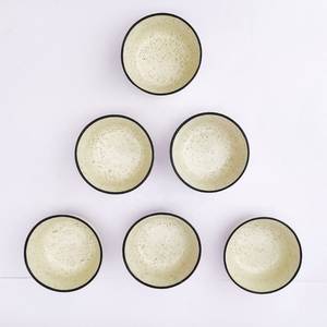 Tazón Decorativo de Cerámica con Base, para Servir, Resistente, Ecológico, Apto para Lavavajillas, Blanco Mate, Negro, para Frutas, Dulces, Cerámica - Product Image 2