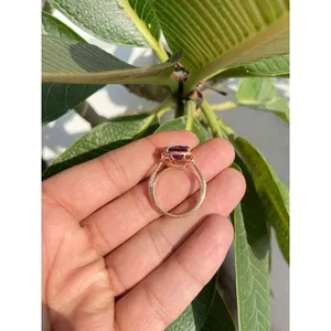 Amethyst Cushion Cut <b>Ring</b> 925 Sterling Silver Handmade Gemstone Jewelry Wholesale Supplier - Product Image 5