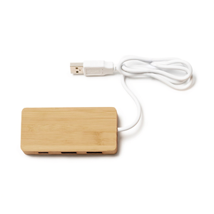 Hub USB Personalizzato con Foro in Bambù, Gadget Promozionale - Product Image 2