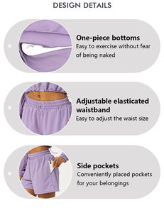 กางเกงนักขี่จักรยานเอวสูงสำหรับผู้หญิงกางเกงวิ่งเล่นฟิตเนสโยคะฟิตเนสเอวสูงสำหรับฤดูร้อนเข้ายิม - Product Image 3