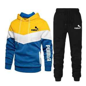 Ensemble de survêtement décontracté pour homme, personnalisé, automne-hiver, avec cordon de serrage, vêtements de sport, marque, 100% coton, respirant, écologique - Product Image 4