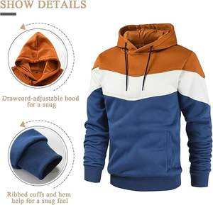 Sweat à capuche en polaire pour homme, poids lourd, position du logo personnalisé sur le devant, 100% coton, coupe classique, coupe-vent, respirant, OEM - Product Image 4