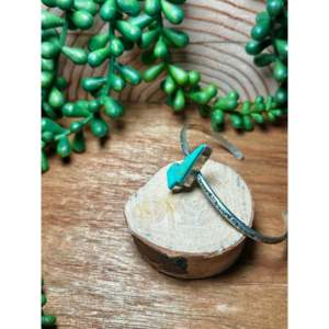 Bracelet manchette tendance Donovan Skeets Kingman en turquoise et argent sterling - Product Image 3