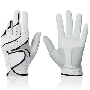 Premium Cabretta Guantes de golf blancos de cuero duradero Sensación cómoda para antideslizante Palm Golf Grip Ropa deportiva Guantes piel de oveja - Product Image 1