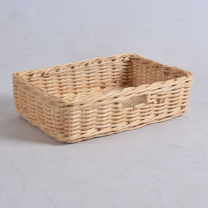 Natural Rattan 3-Tier <b>Wicker</b> Storage <b>Basket</b> Organizer With Wooden Frame Handmade Decorative <b>Shelf</b> - Product Image 6