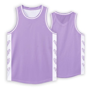 Maillot de basket-ball personnalisé pour hommes adultes, taille plus, sans manches, col en V, polyester, léger, respirant, durable, de haute qualité - Product Image 2