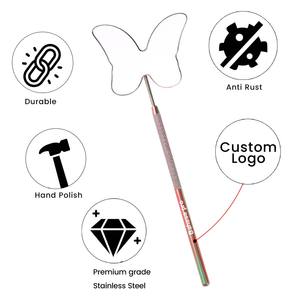 Butterfly Shape Grafting Tools <b>Eyelash</b> Extension Check Lash Mirror Stainless Steel Lash Mirror for Lash Extension Makeup Mirror - Product Image 2