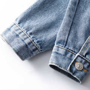 Cierre de botón con bolsillos Tejido de punto de algodón de ajuste largo Suelto - Product Image 6