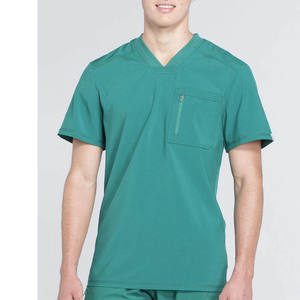 Combinaison de gommage unisexe en polyester spandex élégant vêtements médicaux vêtements de travail de laboratoire pour la chirurgie et les soins infirmiers uniformes d'hôpital ensemble de gommages - Product Image 4