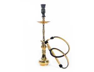 Brass Lacquer Shisha Hookahs High Quality Unique Design Best Egyptian Pharaonic Luxury Farida Bent Type Top Smoking Efficiency - Product Image 2