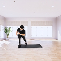 Planche de glisse d'exercice à domicile de 230 cm en PP+PVC, stable et portable, pour l'entraînement cardio et la performance sportive