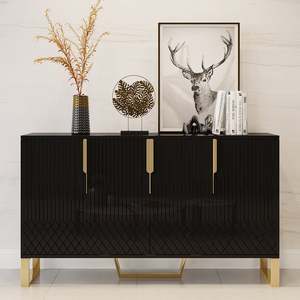 Lujo 4 puertas Comedor <span class=keywords><strong>Buffet</strong></span> Gabinete MDF Puertas <span class=keywords><strong>de</strong></span> gabinete y cuerpo <span class=keywords><strong>de</strong></span> madera contrachapada para sala <span class=keywords><strong>de</strong></span> estar <span class=keywords><strong>Cocina</strong></span> Muebles <span class=keywords><strong>de</strong></span> hotel - Product Image 3
