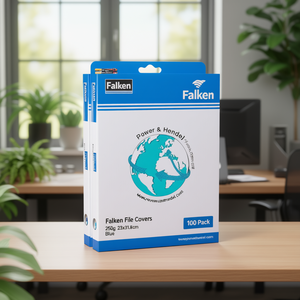 Falken File Covers 250g 23x31.8cm Blue 100 Pack - Product Image 3