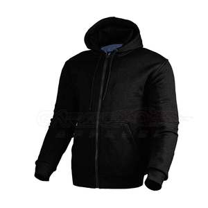 Sweat à capuche de sport coupe-vent en coton % fabriqué sur mesure pour moto avec poches kangourou unisexe, homologation CE, protection - Product Image 2