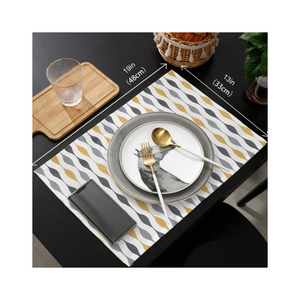 Floral Printed Cotton <b>Linen</b> Placemat Pastoral Style Washable GOTS Certified 200 GSM Embroidered <b>Table</b> Mat for Home Dining - Product Image 2