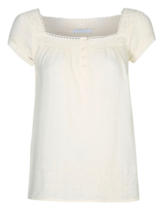 T-shirt surdimensionné pour femme avec détails en dentelle - Product Image 1