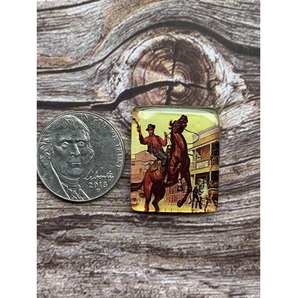 Gemas Sueltas de Cabujón con Diseño de Rodeo Vaquero Inspirado en el Suroeste para la Creación de Joyas, Artesanía y Bisutería de Estilo Occidental - Product Image 2