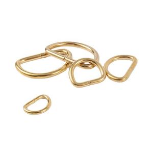 Massive Messing Polierte Modische Offene <span class=keywords><strong>D</strong></span>-Ringe für Hundeleinen-Hardware Schlüsselanhänger Taschenteile - Product Image 3