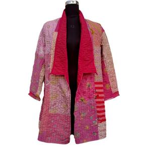 <b>Jacket</b> Long Khambadiya Handmade New Collar Design with Solid Pattern Style for Autumn and Winter Season - Product Image 1