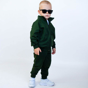 Ensemble jogging pour enfants avec fermeture éclair, tenue deux pièces pour garçons et filles, survêtement pour enfants, sweat-shirt et pantalon, vêtements décontractés et tendance - Product Image 4