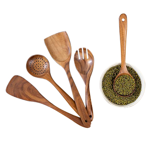 Cucharas de sopa de madera de nuevo diseño de elegancia Natural de Venta caliente, cucharones de madera para Fideos, precio al por mayor, cubiertos de cocina de madera - Product Image 2