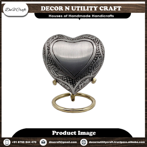 Heart Shaped <b>Pet</b> Urn Stainless Steel Antique Style Durable Cremation <b>Box</b> for <b>Pet</b> <b>Ashes</b> - Product Image 4