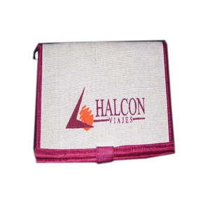 Écologique Léger Jute Coton Dames Portefeuille Court Fermeture À Glissière Porte-Carte Fil Style Bohème Réutilisable Personnalisé - Product Image 3