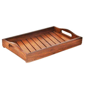 Plateau de service multifonctionnel en bois naturel minimaliste fait à la main pour la cuisine et les mariages - Product Image 1