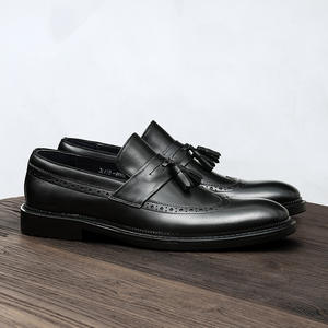 Zapatos Oxford de Cuero Vacuno de Primera Calidad con Tacón Acolchado y Diseño Antideslizante, Zapatos de Vestir para Caballeros - Product Image 1