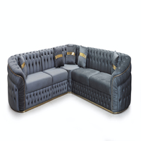 Nouveau Design Sur Mesure Luxe Noir Rouge Violet Gris Beige Mobilier Commercial Salon Canapé d'Angle Modulable