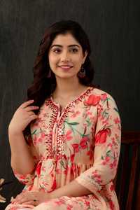 เคอร์ติสผ้าฝ้ายหลายขนาดสำหรับผู้หญิงเสื้อผ้าพิมพ์ลายพื้นเมืองอินเดีย - Product Image 2