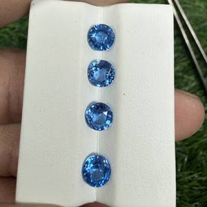 อัญมณีทรงหลวม6มม. สำหรับการทำเครื่องประดับอัญมณีกระดูกสันหลังทรงกลมสีฟ้าแบบพรีเมี่ยม - Product Image 2