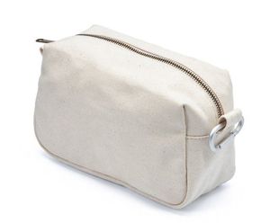 Sac cosmétique en toile unisexe de 12oz personnalisé écologique en lin et chanvre pour trousses de toilette avec fermeture éclair portable durable de grande capacité - Product Image 2