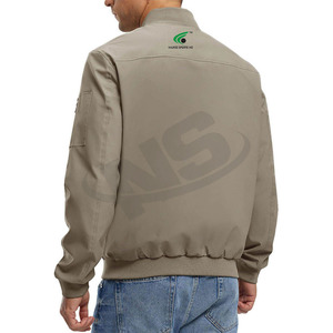 High Street Style hommes Bomber veste pour hommes manches longues fermeture éclair couleur unie vêtements d'extérieur d'hiver Logo personnalisé fabriqué en Top qualité - Product Image 5