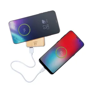 Power Bank in Paglia di Bambù Gorix, Gadget Promozionale Sostenibile - Product Image 2
