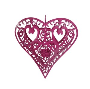 Coeur suspendu en métal de luxe ornements de Noël arbre décoratif suspendu décoration de fête de vacances - Product Image 3