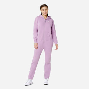 80% Algodón 20% poliéster cepillado en el interior de algodón, cremallera bidireccional, Lila Melange, mono Original Unisex - Product Image 1