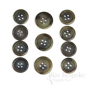 Boutons à 4 trous en corne de buffle naturelle pour fournitures d'artisanat - Product Image 6