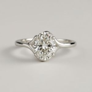 Anillo de compromiso de diamante cultivado en laboratorio, joyería fina de platino para mujer, corte ovalado sostenible para fiesta de boda o aniversario - Product Image 6