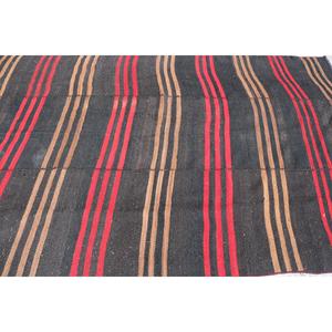 Grand tapis Kilim vintage 5,9x9,2 pi (181x280 cm), tapis turc oriental en laine noire - Product Image 5