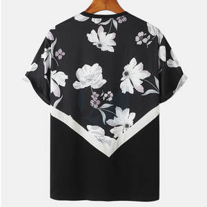 Camiseta de microfibra para hombre, talla grande, estampado de gran tamaño, ropa de exterior a la moda, tela de punto por sublimación - Product Image 2