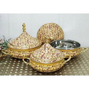 Casserole à dessert vintage en acier inoxydable Plat de casserole de service de nourriture de table de la plus grande qualité au prix le plus bas - Product Image 5