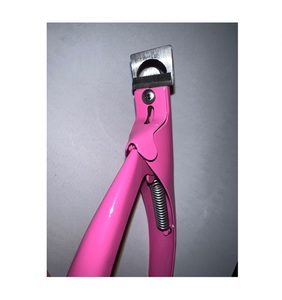 Cortaúñas acrílicas rosas, cortador de cutículas de borde recto de acero inoxidable - Product Image 4