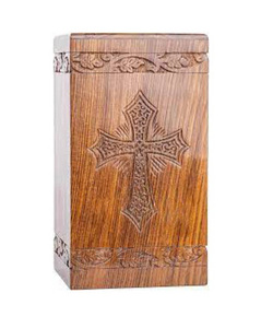 Urnas de cremación de madera marrón de estilo americano moderno hechas a mano de gran calidad para hombres, mujeres y adultos, logotipo personalizado decorativo disponible - Product Image 1