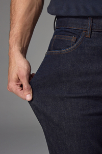 Venta al por mayor OEM personalizado de alta calidad de marca último enjuague clásico estiramiento Bootcut hombres Jeans Vintage Denim verano invierno lavado - Product Image 5