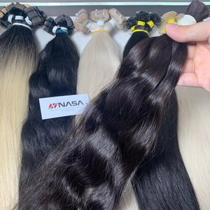 ผมต่อจากเวียดนามดิบของมนุษย์ทำจากผมลอนเป็นลอน - Product Image 1