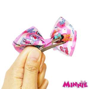 MUESTRA PARA VENTA AL POR MENOR H.E.R. Accesorios con Licencia Oficial de Minnie Mouse, Lazos para el Cabello, Set de Regalo de Accesorios para el Cabello, Lazo para el Cabello de Minnie, 7 Piezas, 4 Pulgadas - Product Image 1